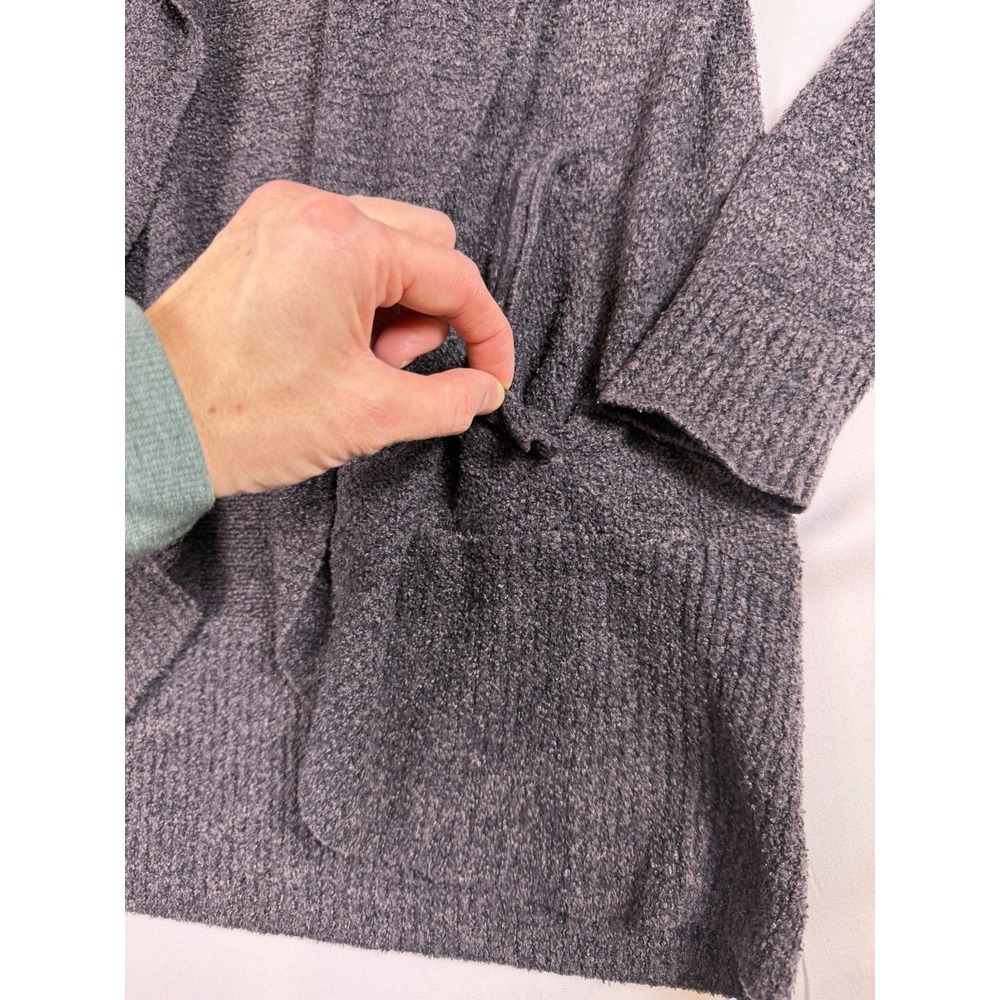 Barefoot Dreams Circle Cardigan Womens M Carbon‎ CozyChic Lite Shawl Collar - Picture 5 of 8
